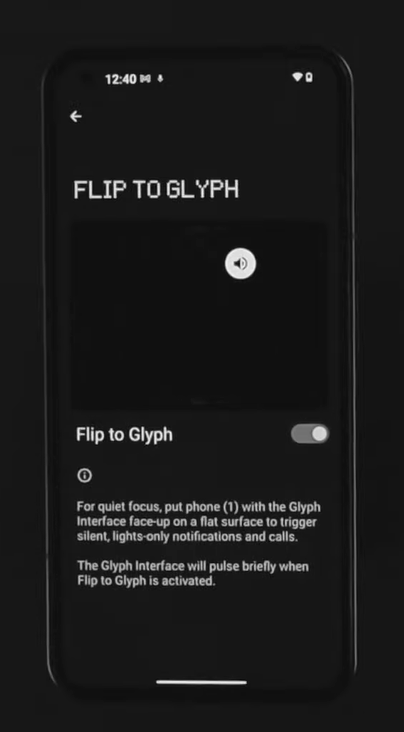 Glyph Interface flip glyph